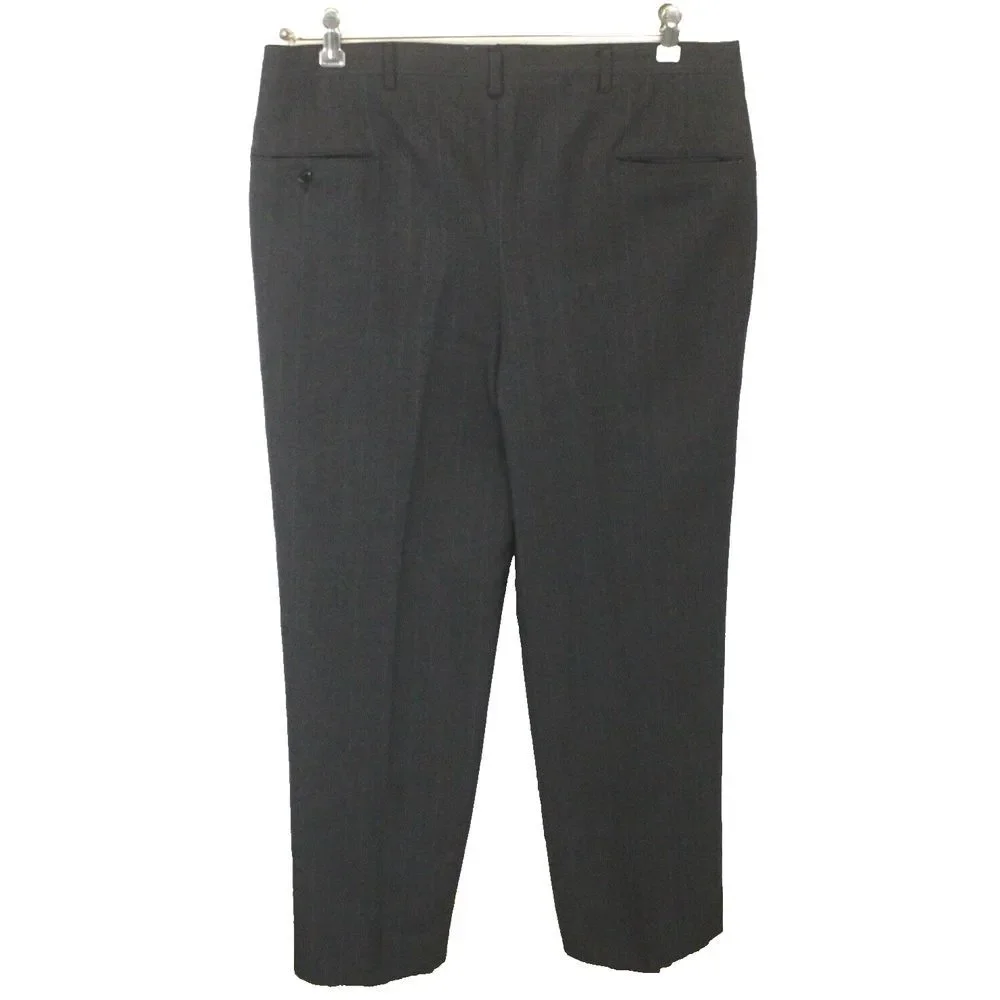 mens‎ charcoal pinstripe Vintage 80s Cricketeer 2pc Pant Suit all season 40 R